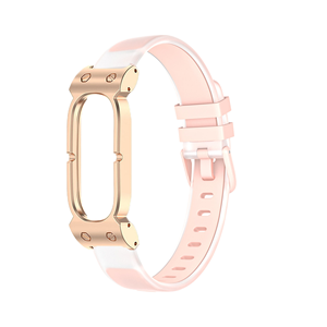 สายนาฬิกาซิลิโคนใสแบบเปลี่ยนได้สำหรับกีฬา  สำหรับ Google Fitbit Air  รุ่น OEM  ตัวเรือนโลหะแบบหนาพิเศษ - Product Image 4