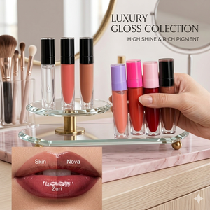 <span class=keywords><strong>Gloss</strong></span> à lèvres liquide minéral végétalien nude personnalisé, haute pigmentation, imperméable, longue durée, écran solaire, marque privée - Product Image 1