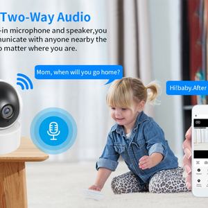 Caméra de sécurité intelligente Glomarket pour la maison intelligente, vision nocturne, interphone bidirectionnel, caméra intérieure intelligente Wifi Tuya, caméra sans fil - Product Image 5