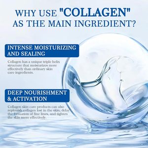 Ensemble de soins de la peau au collagène premium - Kit facial anti-âge avec sérum raffermissant, crème hydratante pour réduire les rides et repulper la peau - Product Image 3