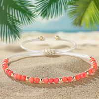 Qualité Garantie Designer Charme Bracelets Améthyste Teint Corail Perlé pour Femmes et Hommes À La Mode Style Cuivre Bijoux En Gros