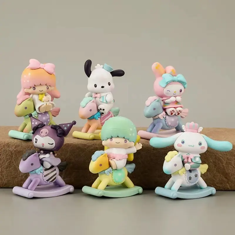 6 Stks/set Schudden Paard Sanrio Actiefiguur