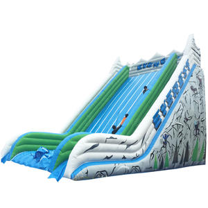 Açık dev uzun şişme havuz kaydırağı büyük şişme 3 Lane yetişkinler ve çocuklar için şişme slayt - Product Image 1