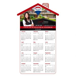Calendrier Immobilier 2025 Aimants Découpés à la Forme Résistants aux Rayures Imperméables Carte de Visite Immobilière Logo Personnalisé - Product Image 1