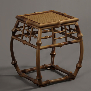 Taburete de bambú, un nuevo taburete de estilo chino para sala de té/patio, taburete cuadrado pequeño de bambú, soporte para orquídeas/base para bonsái. - Product Image 2
