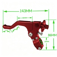 Levier d'embrayage CNC en aluminium à 2 doigts pour guidon de 22 mm, moto tout-terrain, moto de cross, poignée d'embrayage ergonomique pour cascades