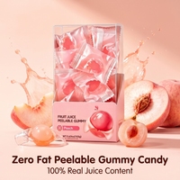 Bonbons gélifiés pelables sans gras, directement de l'usine, avec jus de fruits véritables, qualité supérieure, boîte personnalisable OEM, vente en gros, importateur, 103g
