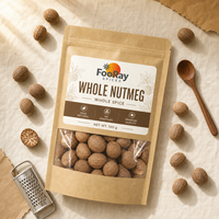 Noix de muscade entière 100g – Épice entière pour la pâtisserie, les boissons, les sauces et les plats de pommes de terre – Vente en gros, fourniture en marque blanche