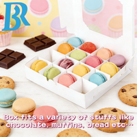 Boîte à macarons personnalisée, emballage de gâteaux, boîtes à biscuits personnalisées avec séparateurs, boîte à desserts avec insert pour sauce pour gâteau au chocolat, cadeau