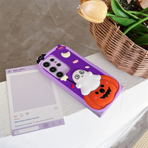 Funda de Teléfono con Diseño de Calabaza Fantasma de Halloween para Samsung <span class=keywords><strong>Galaxy</strong></span> S26 Ultra S25 S24 A57 A56, Funda Protectora de Silicona Suave y Flexible - Product Image 4