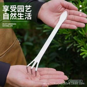 คราดบอนไซเลขาเสือเครื่องมือช่างสเตนเลสสำหรับคลายดินและกำจัดหน่อใช้ริมระเบียง - Product Image 1