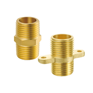 1/2 3/4 1 Inch Brass Thread Tube Fitting Hex <strong>Nipple</strong> Male Pipe Adapter - Product Image 1