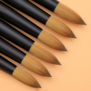 Professionnel Kolinsky <span class=keywords><strong>Cheveux</strong></span> 100% Acrylique <span class=keywords><strong>Brosse</strong></span> <span class=keywords><strong>À</strong></span> Ongles Noir Poignée En Métal Tête Pincée Pur Kolinsky <span class=keywords><strong>Brosse</strong></span> <span class=keywords><strong>À</strong></span> Ongles pour Manucure Art - Product Image 4