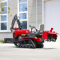 Tractor Agrícola con Implemento de Cultivo con Mini Sistema de Labranza, Opción Ecológica para Agricultura con Excavadora