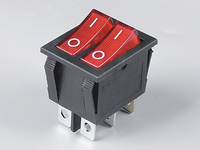 Interrupteurs à bascule 16A 250V AC pour chauffage électrique avec double interrupteur à bascule, protection IP53, 4 broches