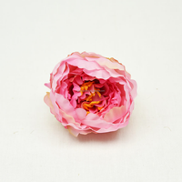 Fleur de pivoine en soie promotionnelle, rose foncé, grande tête, forme champignon, D10cm, pour la décoration murale des magasins, hôtels, bureaux, salles de mariage et maisons