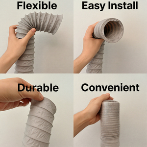 Chất lượng cao 3-6 inch rõ ràng PVC <span class=keywords><strong>Duct</strong></span> thiết kế hiện đại Thiết kế đồ họa di động điều hòa không khí gia cố kính thiên văn linh hoạt - Product Image 2