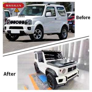 عرض خاص طقم هيكل عريض بتصميم LB لسيارة سوزوكي جيمني، طقم هيكل كامل من الألياف الزجاجية المقواة بالبلاستيك يشمل المصد الأمامي، الشبك، غطاء المحرك، والجناح - Product Image 5