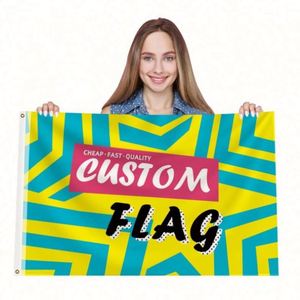 Fast Shipping Single Double Sided 100D Polyester Star Custom <b>Flags</b>, Banners for Outdoor Indoor Use - Product Image 6