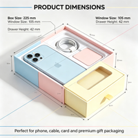 Boîte cadeau en papier avec tiroir couleur macaron personnalisée pour emballage de téléphone portable