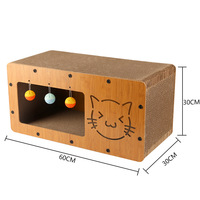Nouveau grattoir pour chat à double couche, lit intégré, panneau de papier ondulé, panneau de densité, résistant à l'usure, anti-poussière, arbre à chat
