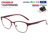 Gafas de Lectura Portátiles con Clip para el Cuello, Metálicas, con Protección Anti Luz Azul, Unisex, Cómodas, para Presbicia, con Montura Plegable