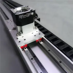 Heavy Duty CNC Motorizado XYZ Gantry Robot System Rack e Pinhão Guideway Slide Table Stage Actuator módulo linear Guia Trilho