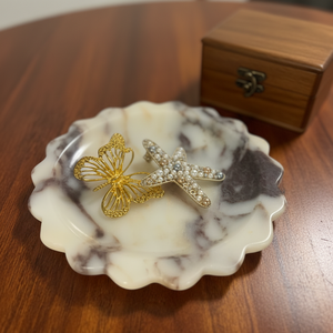 Bandeja de Almacenamiento de Joyas Multifuncional de Mármol Nórdico de Lujo con Diseño Personalizable para Decoración del Hogar - Product Image 5