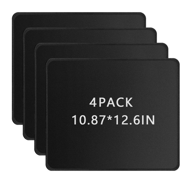 Large Square Non-Slip Rubber Base Black Gaming Mouse Pad Big Size Custom Logo Waterproof Computer Mouse Pad With Stitched Edges