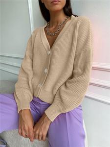 Cardigan di Alta Qualità per Ragazze, Maglione Sexy a Maniche Lunghe con Scollo a V, Cardigan Lavorato a <span class=keywords><strong>Maglia</strong></span> per Donne - Product Image 2