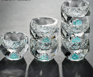 Set di Bicchieri e Decanter per Vino e Whisky con Pietre Diamantate Blu <span class=keywords><strong>Uniche</strong></span> - Product Image 2