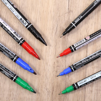 FENLOT Sharpie à double tête Marqueur logistique noir à base d'huile de grande capacité Petit stylo à dessin avec encre permanente pour CD