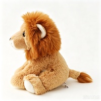 Peluche Lion Assis Personnalisée en Usine, Jouet en Peluche Animal Sauvage Réaliste, Peluche Lion Rembourrée OEM ODM Faible MOQ