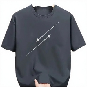 Summer Men 100% Cotton Casual Loose Printed Comfortable Sports Round Neck Short Sleeve T-shirt Oversized Graphic Tee Streetwear - Product Image 1