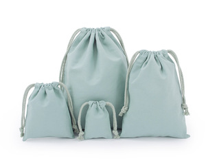 Eco-Friendly Recycled Cotton <b>Canvas</b> <b>Drawstring</b> <b>Bag</b> Reusable with Rope Handle for Storage for Shopping - Product Image 4