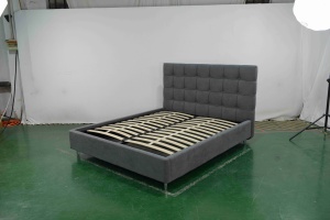 Cama Moderna Letti con Espacio de Almacenamiento, Estructura de Listones, Sistema de Elevación a Gas, Tapicería de Terciopelo, Estructura de Madera, Cama Ajustable - Directo de Fábrica - Product Image 6