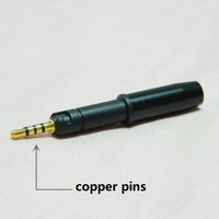 Connecteur de prise casque équilibré à 4 pôles, plaqué or, Jack Audio 2.5mm, adapté pour HD400 HD560S M50X M70X