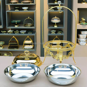 Scaldavivande Dorato da 8L per Catering, Lussuoso Contenitore per Buffet con Coperchio Sospeso, Chafing Dish per Hotel, Matrimoni e Feste - Product Image 5