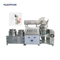 Pompe homogénéisatrice mélangeuse sous vide à levage hydraulique 50L, en acier inoxydable SS316/304, avec capacité de chauffage, pour cosmétiques, aliments et produits chimiques, avec moteur