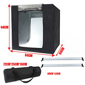 2 Hộp Đèn LED Gấp 60*60, Hộp Chụp Ảnh Chụp Ảnh Di Động Softbox Có Thể Điều Chỉnh Độ Sáng Cho Máy Ảnh DSLR - Product Image 2