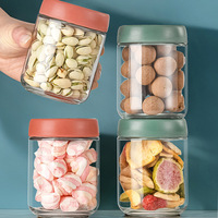 Bocaux en verre réutilisables et durables pour les overnight oats, avec couvercles hermétiques, bocaux en verre transparent à large ouverture pour le stockage des aliments