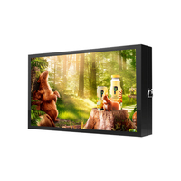 AOOWHAO Affichage publicitaire LCD mural étanche pour l'extérieur avec affichage numérique pour les magasins de détail