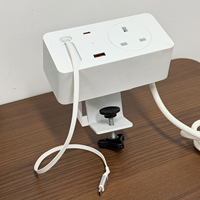 Multiprise de bureau haut de gamme en gros avec port USB-C, multiprise à fixation sur bureau, indicateur LED pour bureau d'étude et étudiants