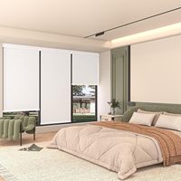 Persianas Enrollables Motorizadas Eléctricas Inteligentes de Diseño Moderno de 38 mm con Control WiFi, Personalizables, para Ventanas Francesas, Bipartición Superior/Inferior, Anti-UV
