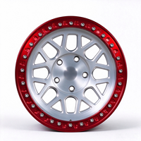 Jantes en alliage forgées sur mesure 4x4 avec anneau de jante rouge de 17 à 18 pouces pour Jeep Wrangler LC200 LC300 Ford Ranger F150