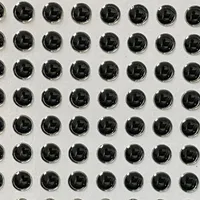 300 Pièces Yeux de Leurre 3D Simulés pour Pêche à la Mouche, Yeux de Poisson Artificiels Noirs 3mm/4mm/5mm/6mm-10mm, Yeux de Poisson 3D