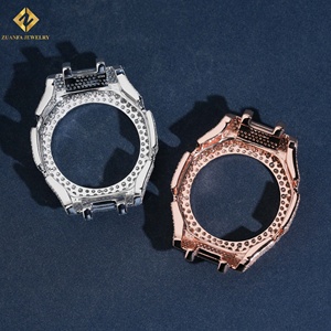 Lunette de montre GA2100 en or rose, sertie de diamants pavés, style Hip Hop, prix usine, personnalisation disponible - Product Image 3