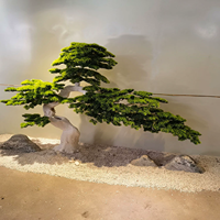 Mini Bonsaï Artificiel de Pin en Pot, Réaliste, Sans Entretien, pour Décoration de Bureau, Balcon et Salle d'Étude