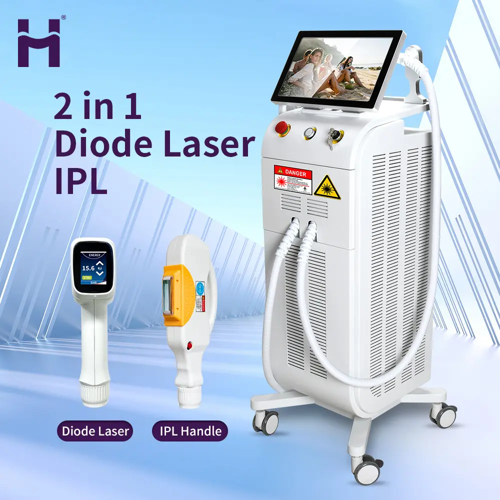 2023 New 2 in 1 painless diode laser hair removal machine beauty equipment Epilator CE TUV