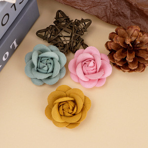Camellia And Rose Flower Accessories 4.5Cm Cloth Handmade <b>For</b> Hair Ties Corsages Clothing Shoes <b>Hats</b> <b>Wedding</b> Decor - Product Image 3